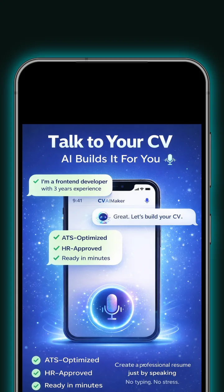 Créer un CV en parlant à l'assistant IA d'AI CV Maker